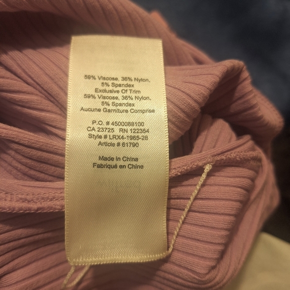 Aritzia Wilfred Annecy Ribbed Thong Spaghetti Strap Bodysuit lavender SZ S - Picture 9 of 9